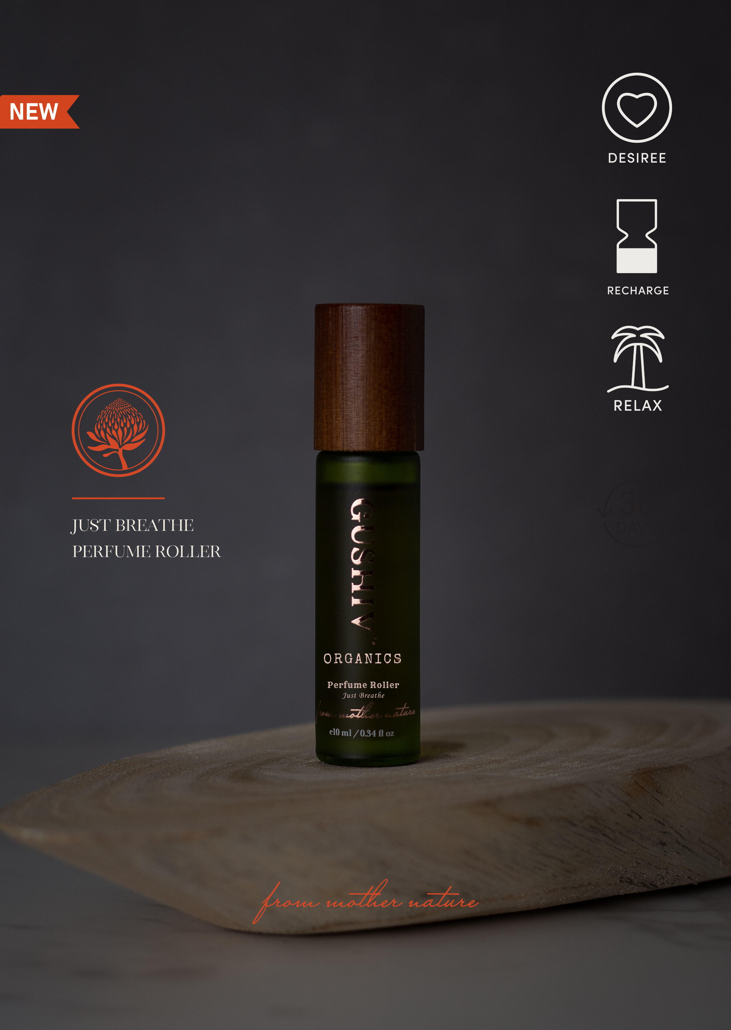 Just Breathe Perfume Roller - Desire | Recharge | Relax